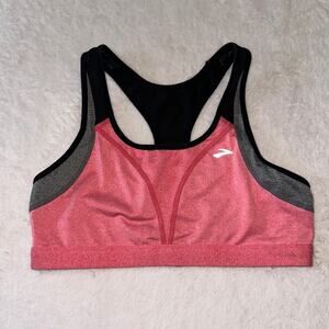 Brooks Women’s Pink‎ Black Sports Bra Size Large